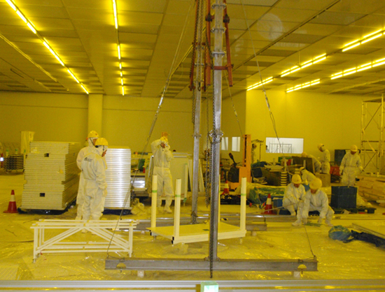 Clean room transmission equipment installation works